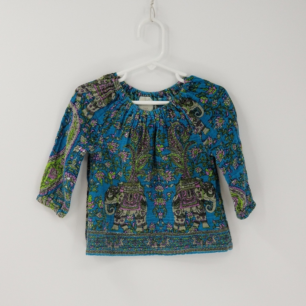 Peek Girl’s Flowy Boho Indian Tunic Top Blouse